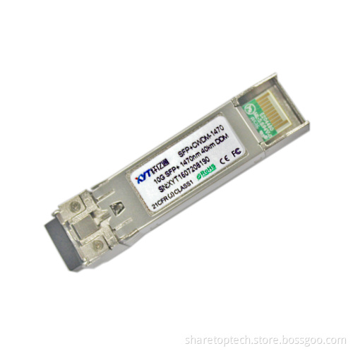 new product wholesale 4 pieces 10G 10km CWDM SFP+ module 1270-1470nm SFP optical fiber transceiver